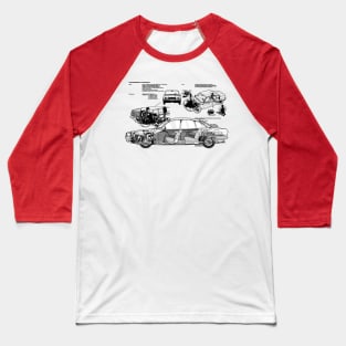 NSU RO80 - cutaway Baseball T-Shirt